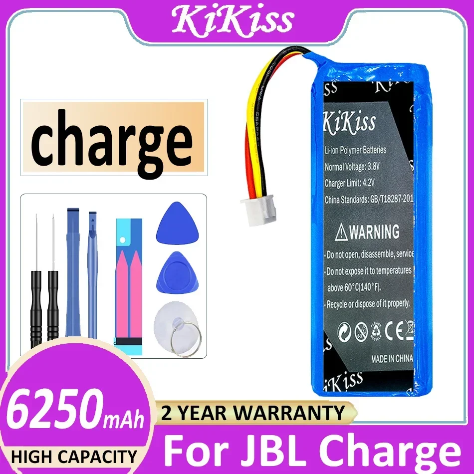 

KiKiss Replacement 6250mAh Battery Bateria for JBL Charge Bluetooth Speaker Batterij + Track NO