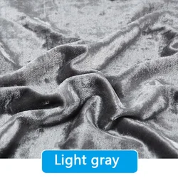 Luxurious Stretch Velvet Fabric - Soft Upholstery Textile for DIY Projects and Home Decor (Available in 22 Colors) (Light gray)