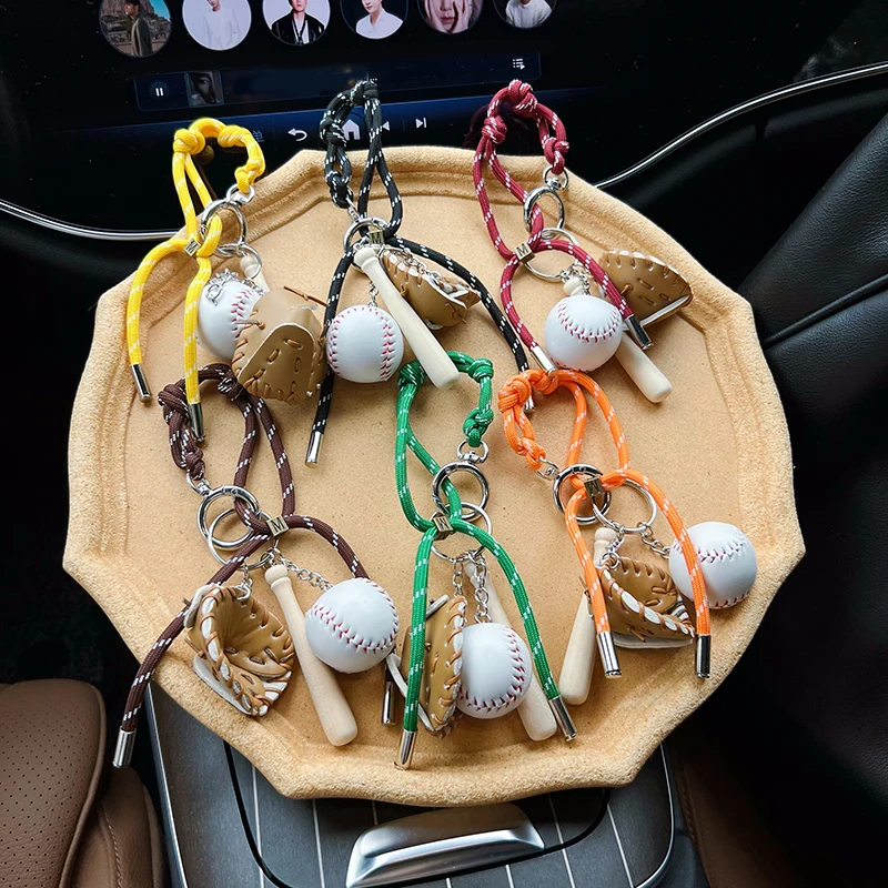 Customized Handmade Baseball Keychain with Rope Tassel - Unique Accessory and Gift