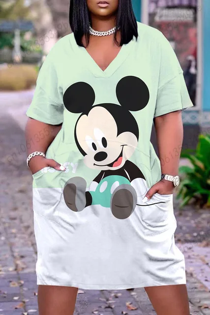 Robes longues élégantes pour femmes, vêtements pour femmes, grande taille, Disney, robes longues d'été, vêtements pour femmes, grand chic, 2024 11