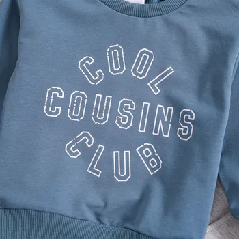 0-3Years Newborn Infant Baby Boys Clothes Sets Toddler Letter Print Long Sleeve Sweatshirt Tops Pants Fall Winter 2Piece Outfits 4