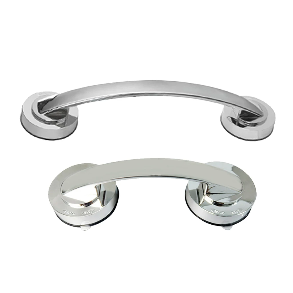 Wall Suction Bathroom Shower Bath Tub Cup Grab Bar Helping Handle Rail
