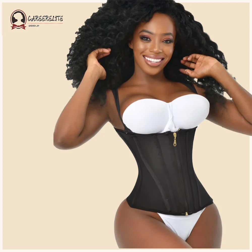 

Double Compression Shaping Waistband With Zipper And Three-Button Fajas Waist Trainer Girdles Shape Women's Body Female Belts