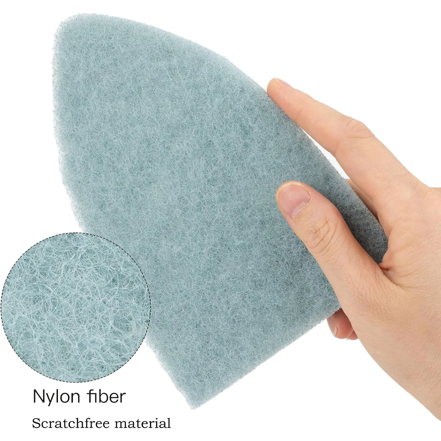 EHDIS 6pcs/Pack No-Scratch Nylon Scrubbing Pad For Kitchen Cleaning Scraper Car Glass Wash Water Wipe Replacement Scouring Felts