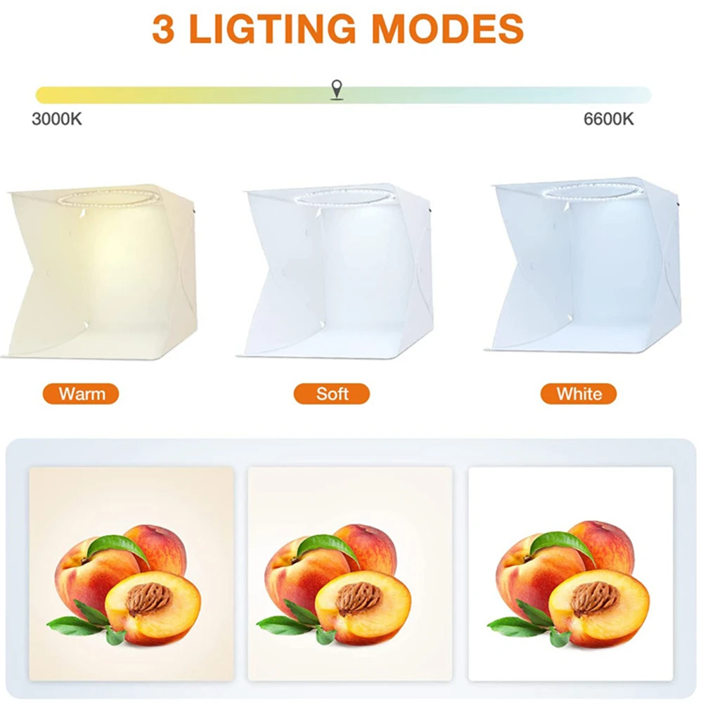 40*30cm Photo Studio Light Box Ring LED Photography Lightbox Photo Studio Shooting Tent Box Kit 6 Color Backdrop led photo lighting photo studio box photo studio light tent ring light