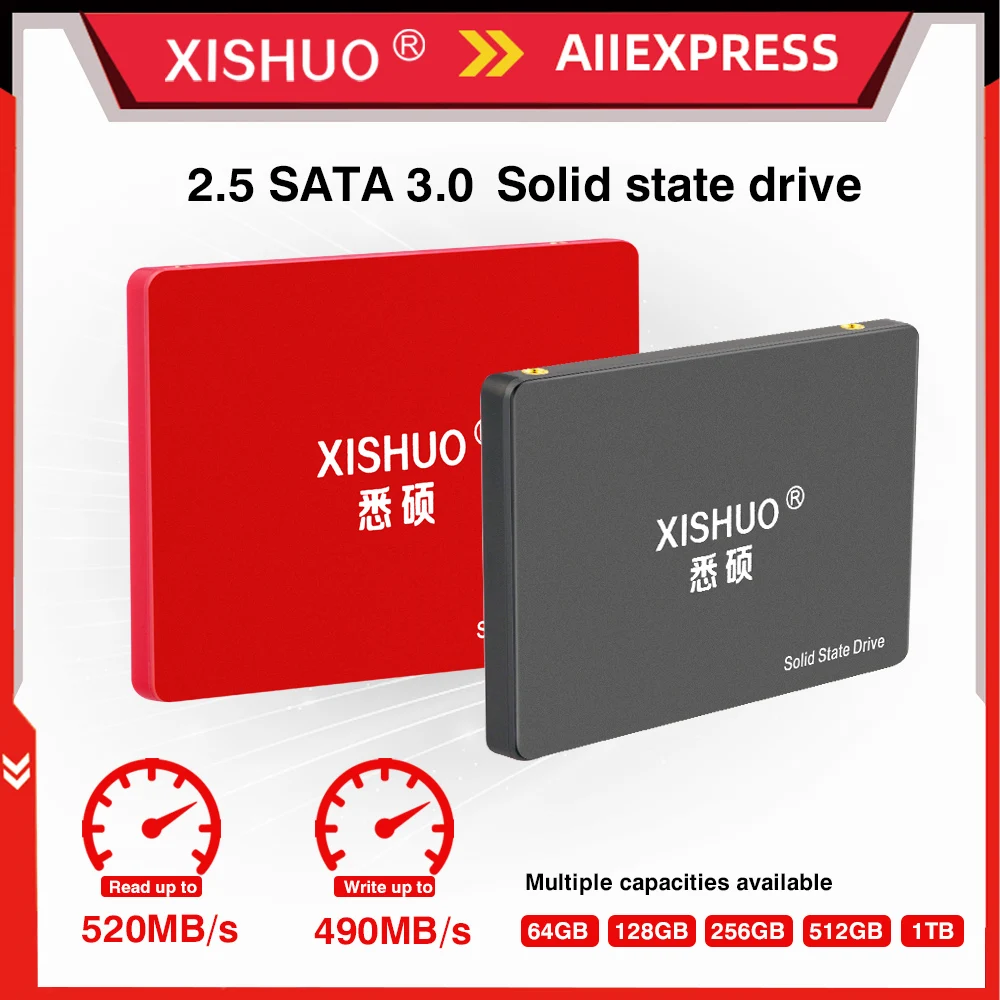 Xishuo 2.5 Sata Ssd 10pcs 2.5 SSD 128GB 256GB Hard Drive Disk 512GB 1TB HDD Disk Internal Hard Drive for laptop desktop