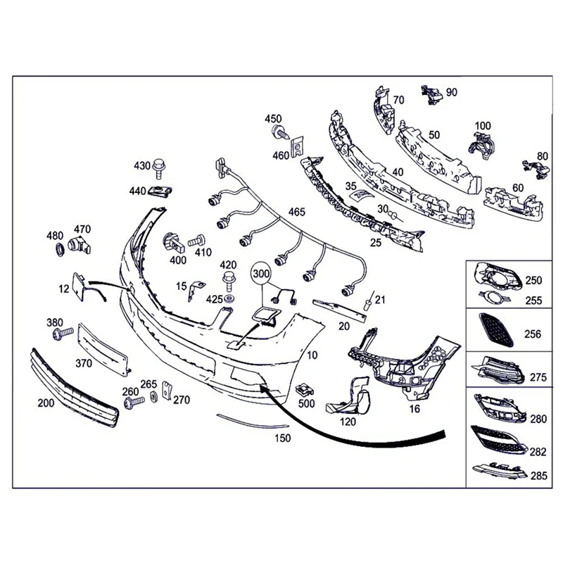 1 Piece Car Parking Sensor Cable Replacement Accessories For Mercedes-Benz C-Class W204 2007-2013 Wiring Harness 2044403640