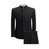 Solid Color Tailor-made Single Breasted Stand Lapel Formal Men's Suits African Male Clothing Formal 2 Piece Jacket Pants Terno 2