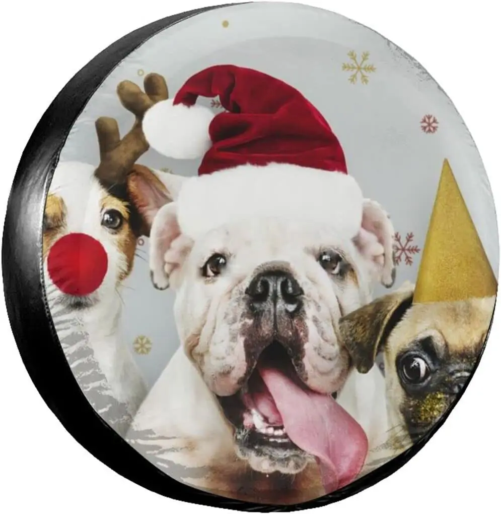 

Spare Tire Cover Universal Tires Cover Cute Dog Car Tire Cover Wheel Weatherproof and Dust-Proof UV Sun Tire Cover (Fits