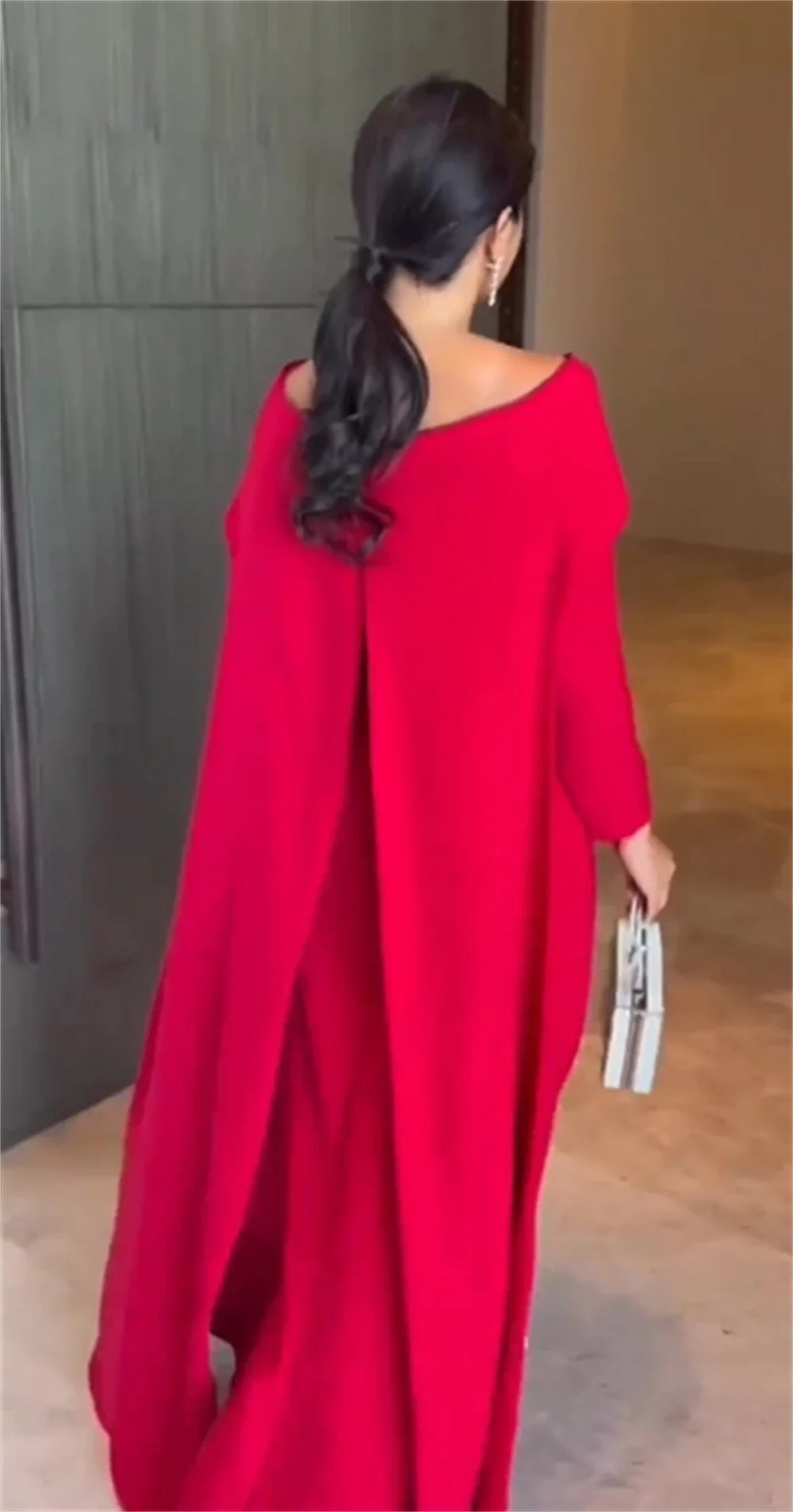 Prom Dresses Exquisite Bateall Sheath Cocktail Fold Draped Satin Occasion Evening Gown  For Women 2023 فساتين سهره فاخره