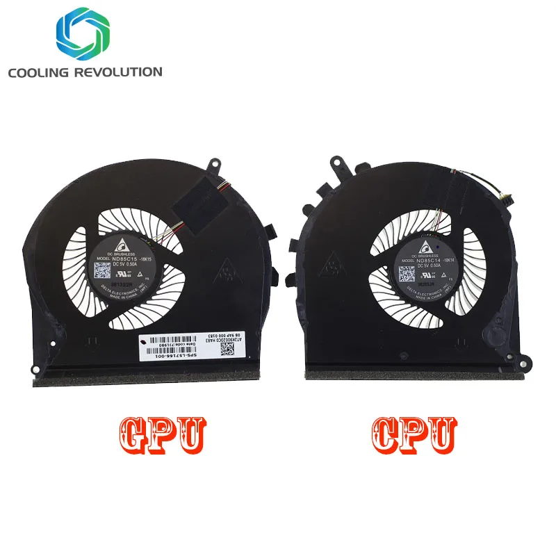 Computador Portátil Ventiladores de Refrigeração Cpu Gpu Placa Gráfica Ventilador para hp Gaming Pavilion 17-cd Tpn-c142 L56873001 Nd85c1418k14 Nd85c15-18k15 - Imagem 2