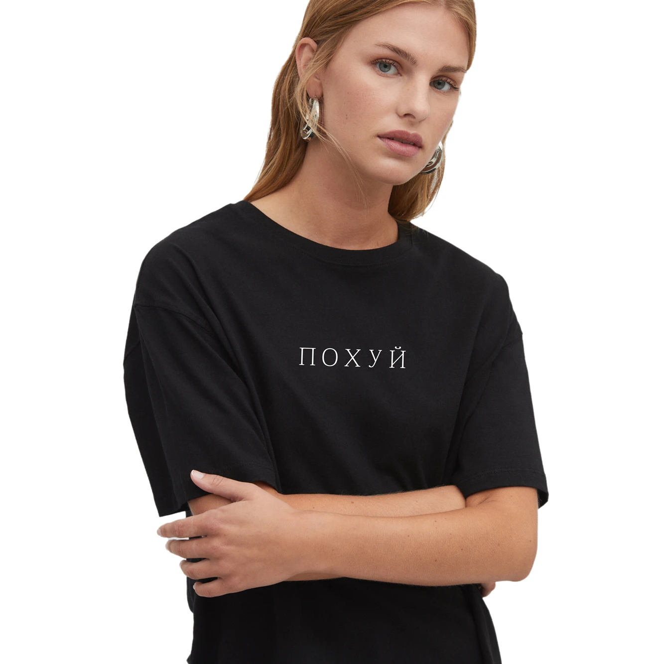 Male Russian inscription Cotton T-shirt Summer Casual Knitting Loose