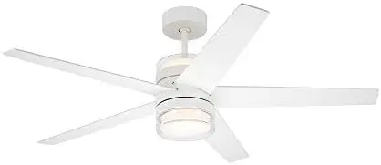 Ireland Home Lucere 52 Inch Ceiling Fan, Satin White Portable ac Folding fan Handheld fan Stroller fan Air cooler Usb fan Mini f