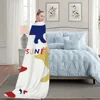 Fashion M-MaisonS K-KitsuneS Blanket Soft Plush Nap Sofa rug for Living Room Warm Office Bedroom Birthday Home Travel Kid Gifts 5