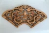 Fan-Shaped Wood Carving Decorations, Exquisite Home Crafts Decorations, Auspicious dragons and phoenix 1
