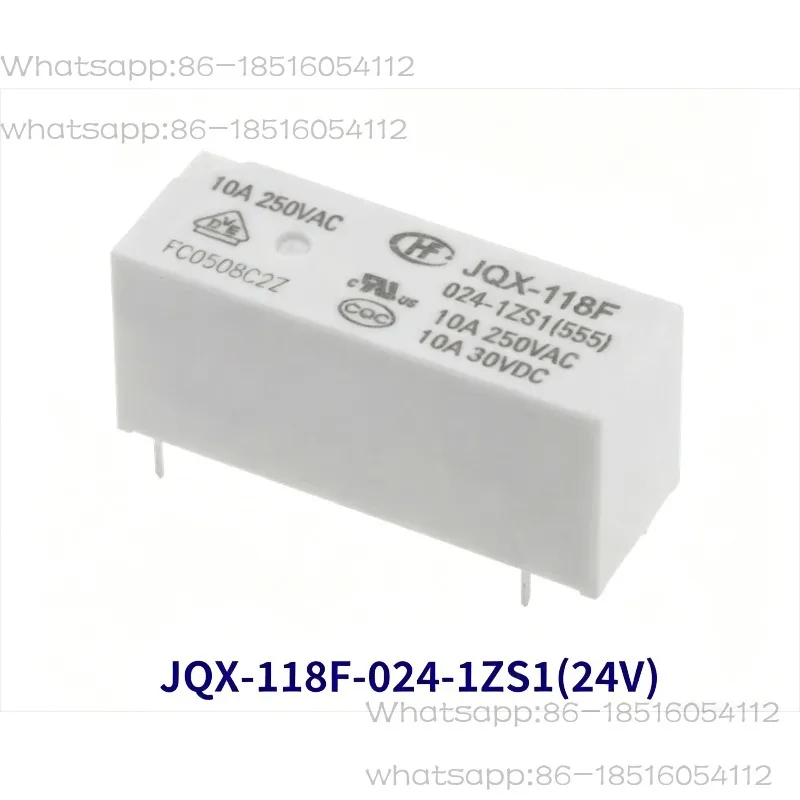 10Pcs 새로운 HF 릴레이 JQX-118F-005-1ZS1 JQX-118F-012-1ZS1 JQX-118F-024-1ZS1 HF118F 012 1ZS1 10A 5PIN 5V 12V 24V 전원 릴레이