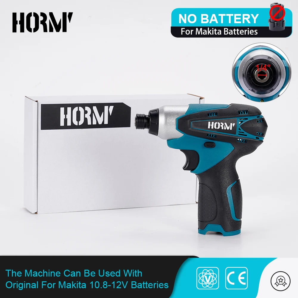 12V Cordless Electric Screwdriver Impact Drill 100N.m Mini Charging Drill Driver Rechargable Home Power Tool For Makita Battery