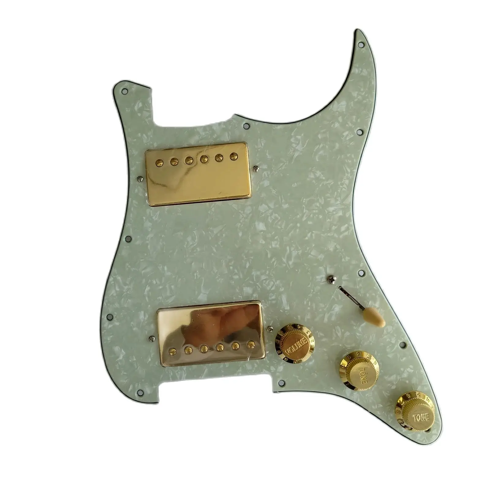 

Обновленная Предварительно Проводная катушка хамбакера HH Pickguard 2 Alnico V Gold с 5 лезвиями для профессиональных гитар ST