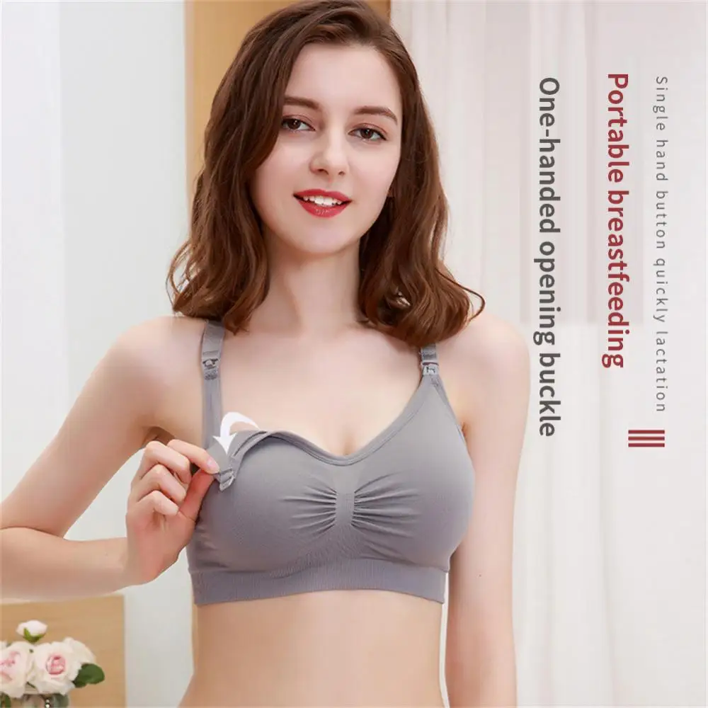 

Breast Special Women Underwear No Steel Ring With Padding Nursing Bra Pregnancy Clothes Cotton Adjustable Pregnant Underwear