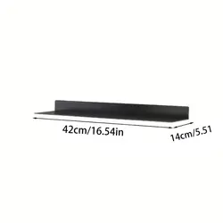 Modern Minimalist Floating Shelf - Mounted Bookcase & Display Shelf with Heavy - Duty Iron in Black/White (TY - 549)