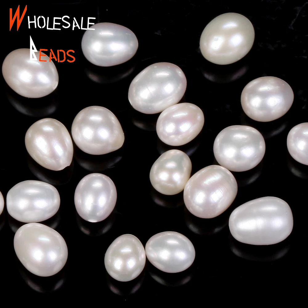 Natural Freshwater Pearl Beads Through hole Round Punch Beads for DIY  Making Bracelet Necklace Earrings Jewelry Accessories