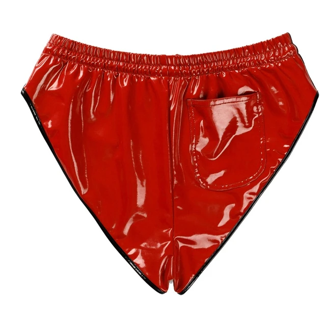 Pink Red Black PVC Leather Sexy Panties Women's Underwear S-XXXL Plus Size  Hips Thong Drawstring Majtki Damskie New - AliExpress