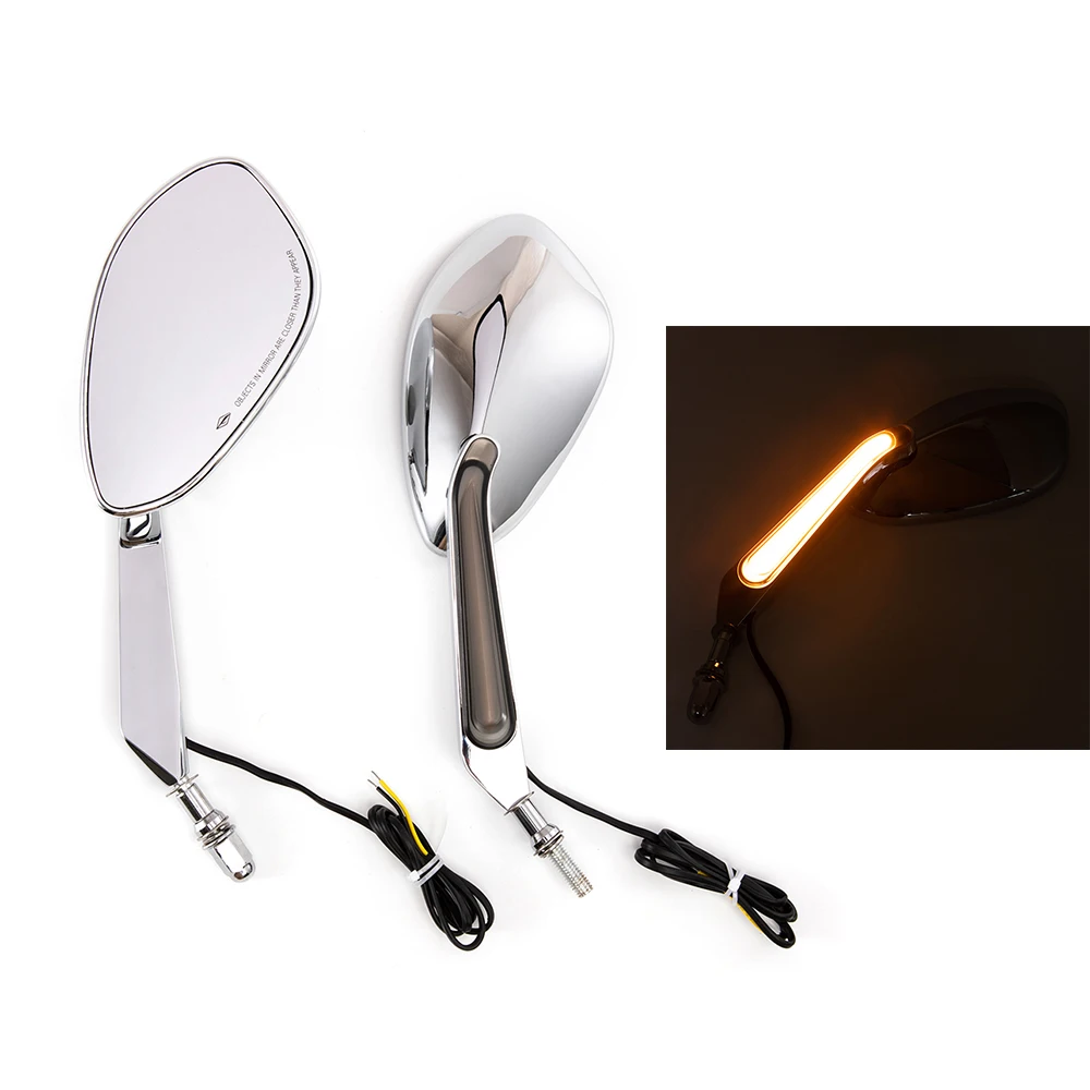 

Зеркало заднего вида для мотоцикла, 8 мм, со светодиодный Ной подсветильник кой и поворотником