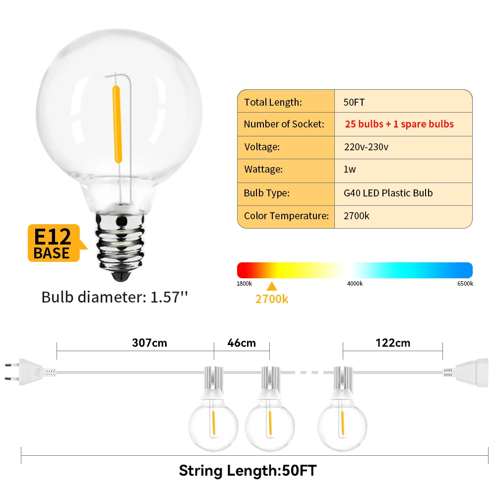 Enchanting White LED Fairy String Lights - 30M Outdoor & Indoor Decorative Lighting