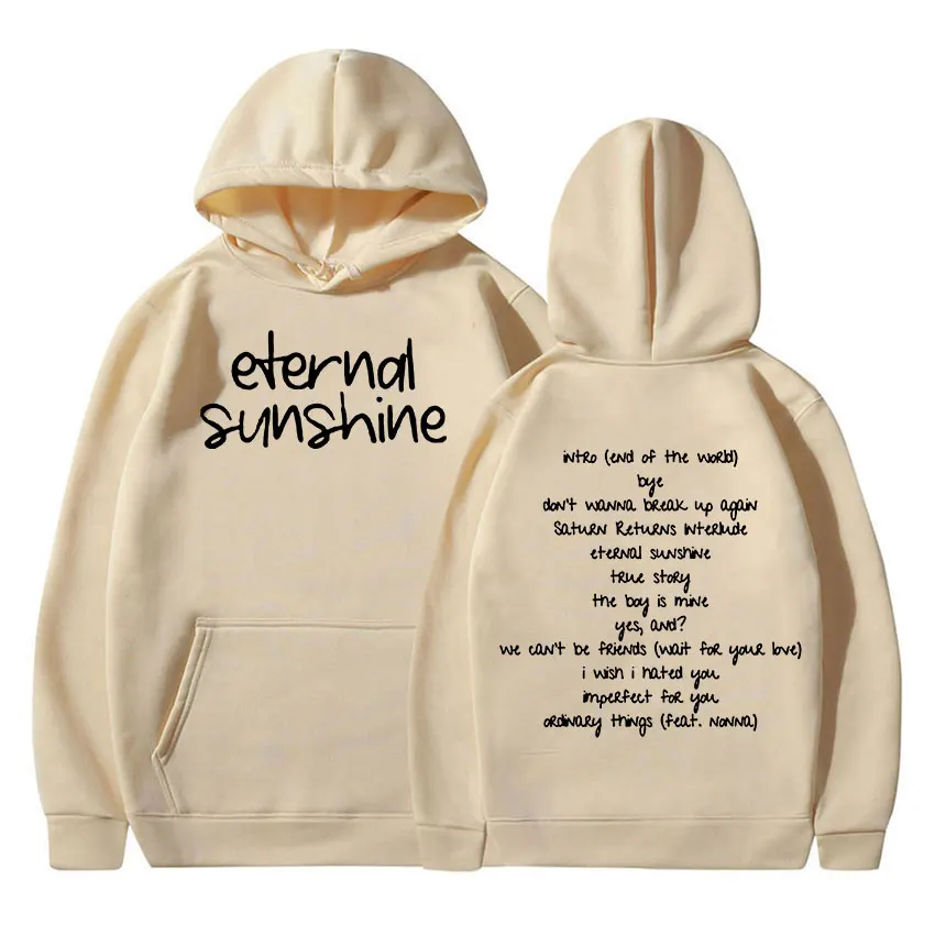 Ariana Grande Eternal Sunshine Album Hoodie Men Women Casual Fashion Pullover Oversized Sweatshirts Hip Hop Streetwear for zip up hoodie,sweatshirt jacket,fleece hoodies,print hoodies