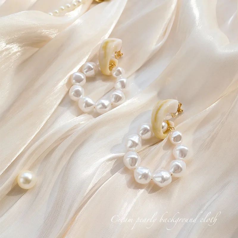 Cream White Silk Fabric Fashion Photography Background Cloth for