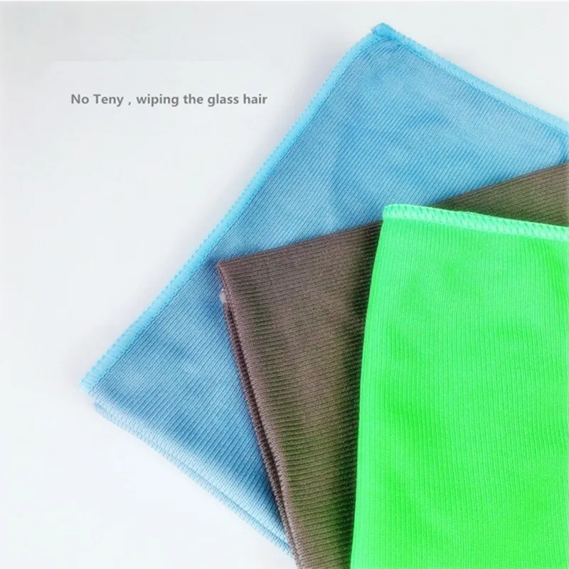 Microfiber Glass Mirror Cleaning Cloth Kitchen Towel Wipe Wine Napkin Metal Polishing Car Window Clean 1Pc