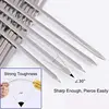 Stainless Steel Barbecue Skewers Stick Set, Reusable Kebab Sticks, Flat Metal, BBQ Tool, Meat, Shrimp, Chicken, 10 Pcs 2
