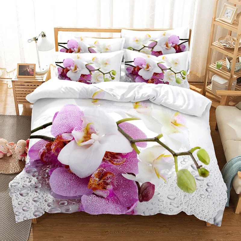 

Flowers Bedding Set Duvet Cover Set 3d Bedding Digital Printing Bed Linen Queen Size Bedding Set Fashion Design