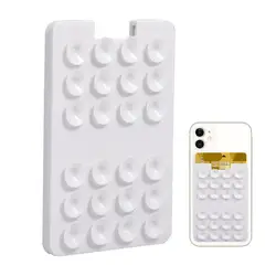 Universal Suction Cup Card Holder - Secure Adhesive Mount (WHITE)