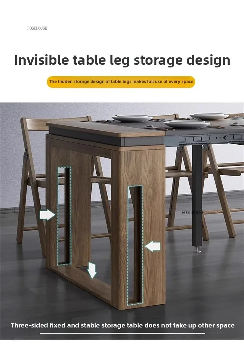 Modern Small Apartment Dining Table Set Nordic Retractable Folding Table High-end Kitchen Furniture Designer Dining Room Sets