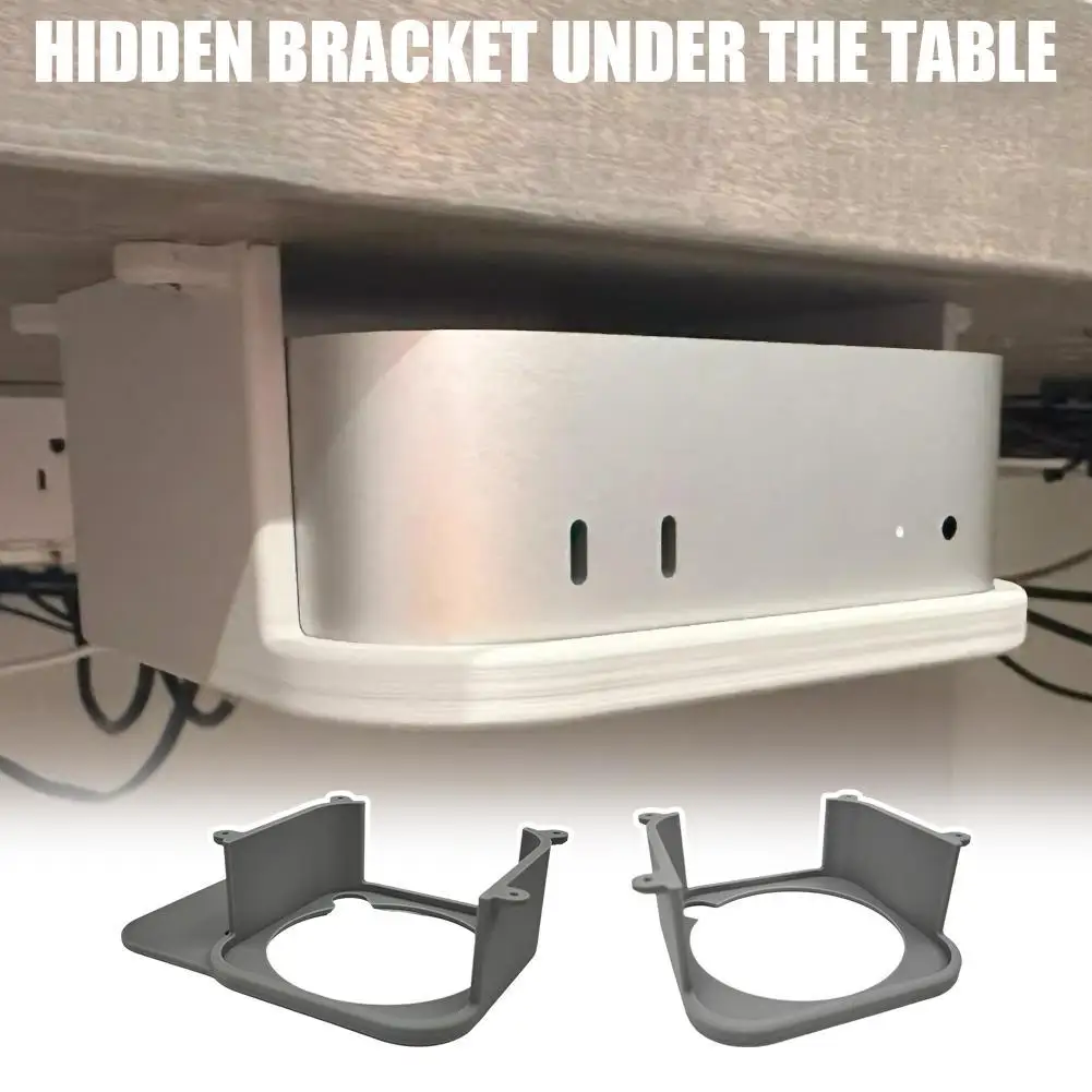 For Mac Mini M4 /M4 Pro Under Desk Hidden Organizer Stand 3D Printing Holder For Mac Mini M4 /M4 Pro Bracket