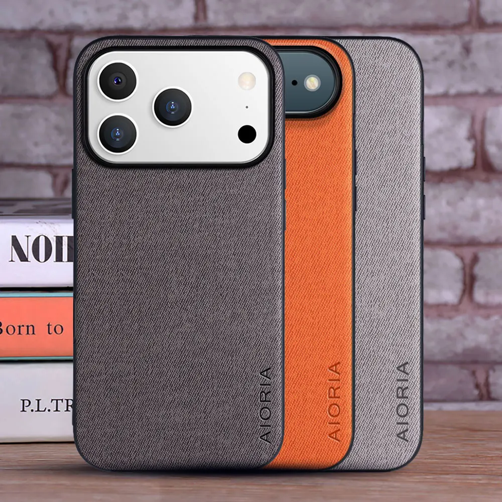Luxury Textile Leather Phone Case - Fashionable Coque Cover
