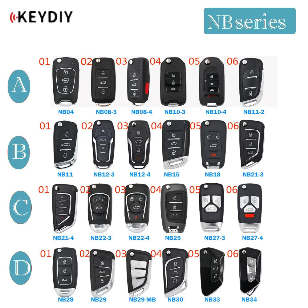 

KEYDIY NB Series Car Remote Key NB11 NB12 NB15 NB18 NB21 NB22 NB25 NB27 N28 N29 NB30 Car Key for KD-X2 KD900 Wireless Remote Key