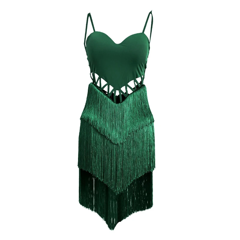 여성용 라틴 댄스 의류, 성인 프린지 드레스, 전문 룸바 연습 의류, 볼룸 댄스 대회 드레스, DWY7899