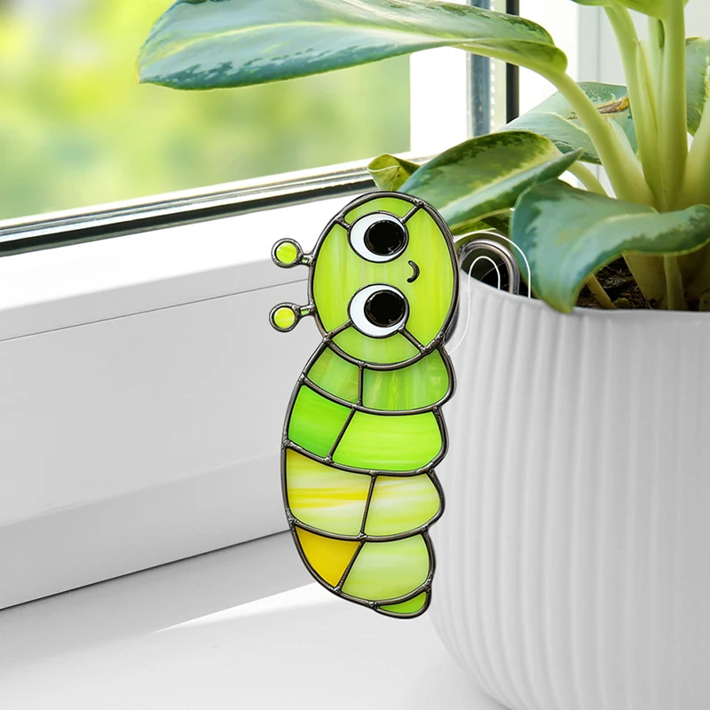 Flower Decorative Garden Stakes Acrylic Potted Plant Decorations Animal Flowerpot Stakes Planter Edge Hugger