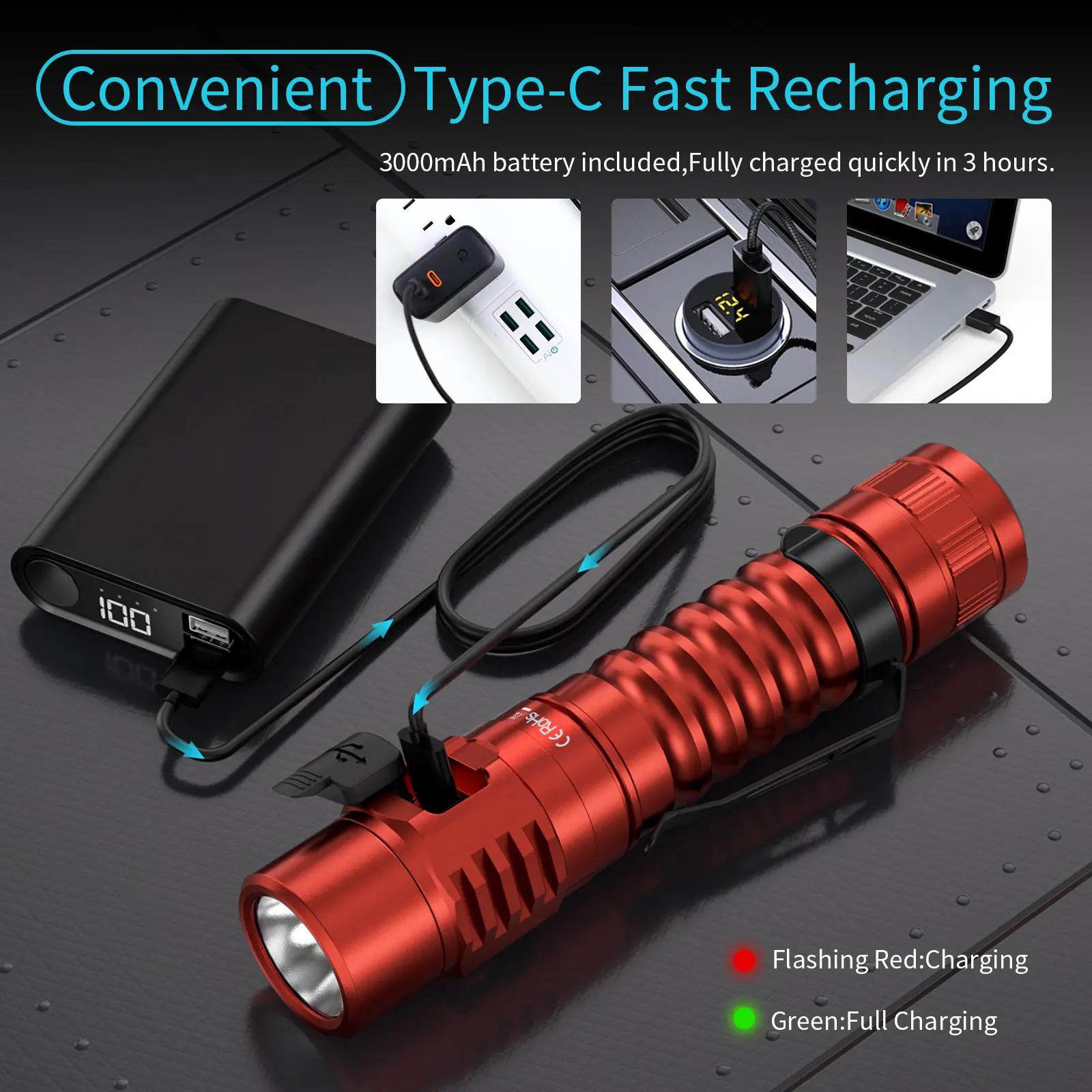 Wurkkos FC11 ̴  18650 LED 1300lm LH351D  Ʈ 90CRI USB-C  ڱ  