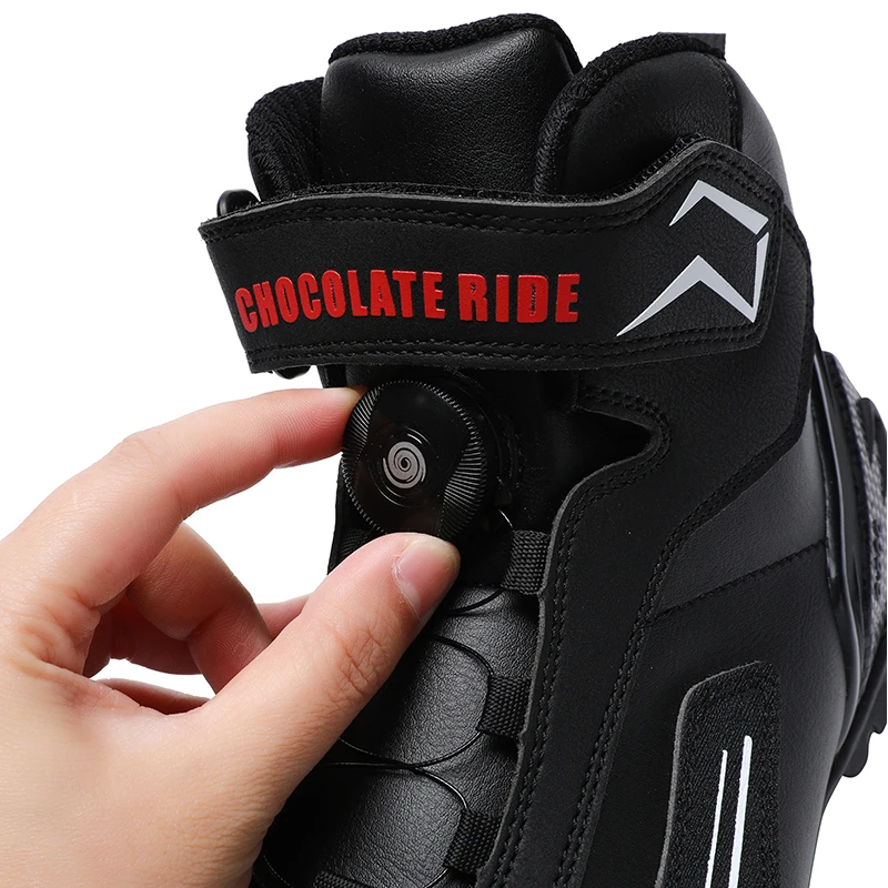 Motorcycle Shoes Motorcycle Boots Riding Boots for Men Motorcycle Leather Collision Avoidance Anti Slip Wear-Resistant Motocross Protective Shoes