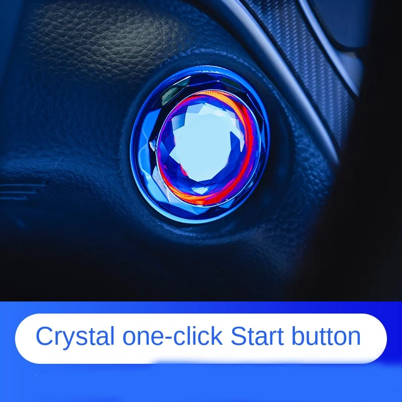 CarCrystalButtonDecorationProtectiveCoverCarInteriorDecoration