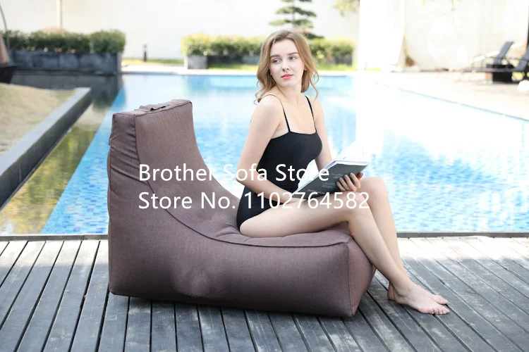 L shape Floating Beanbag Swimming Pool Waterproof Beanbag Play Mat Bean Bag Sofa Bed relax high quality pool floats cover only