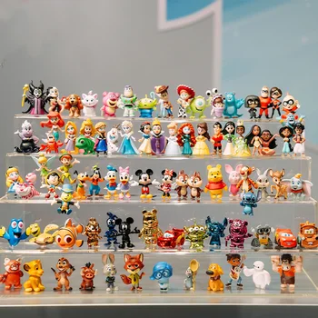 Disney Princess Alice Simba Minnie Mouse Donald Remy Pluto Maleficent Boo Buzz Lightyear Woody Boo Mini Size Action Figure Toys