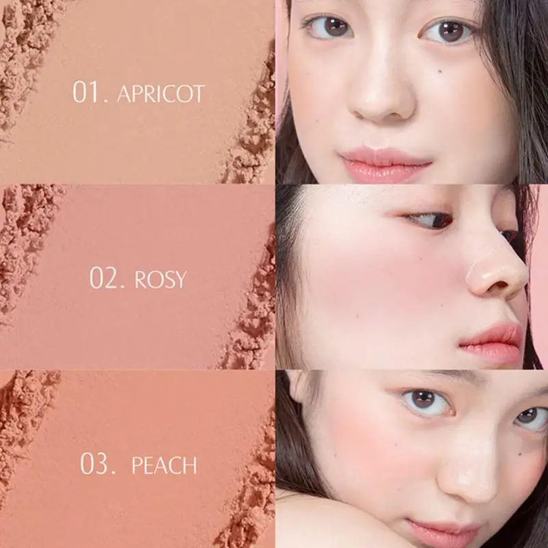 Monochrome Silky Smooth Matte Blush Natural Trim Face Contouring Shadow Powder Rouge Enhance Complexion Makeup Lip Cosmetics 4