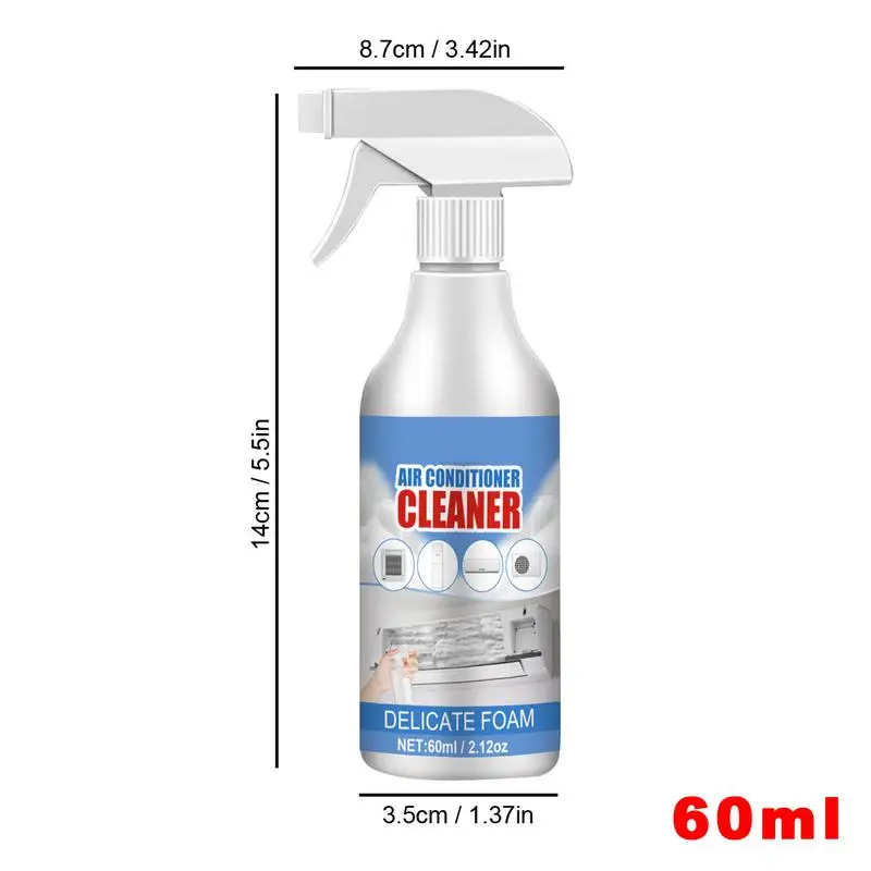 60ml Air Conditioner Cleaner Spray Multifunctional Heavy Duty Detergent Car AC Foam Cleaner Coil for House And Car air conditioning cleaner