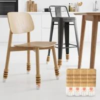 Knitted Furniture Feet Covers - Cute Cat Paw Chair Leg Socks, Anti-Slip Noise Reducing Floor Protectors for Chairs 6