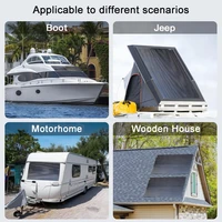 Panneau solaire flexible ETFE 100W 18V noir mince monocristallin pour batterie 12V, camping-car, voiture, bateau, caravane, balcon, camping 7