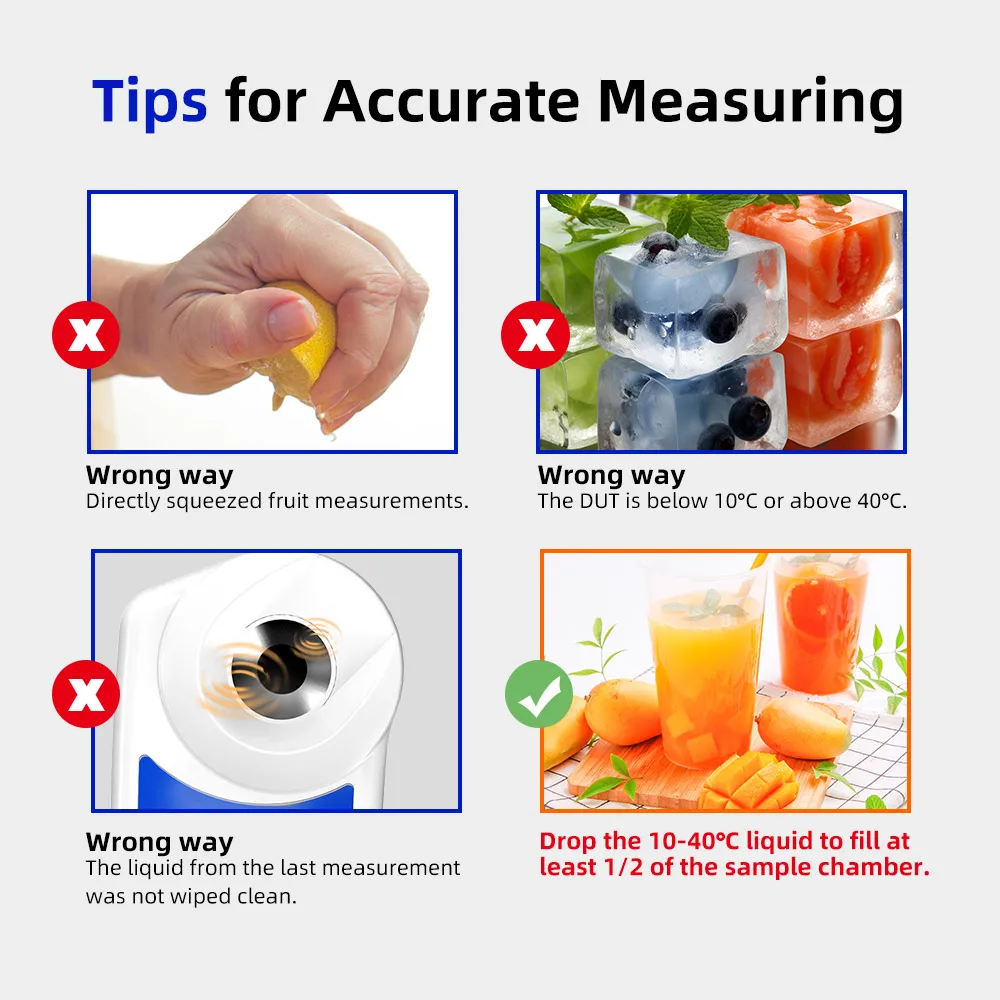 New Digital Brix Refractometer with Automatic Temperature Compensation 0-55% Ran